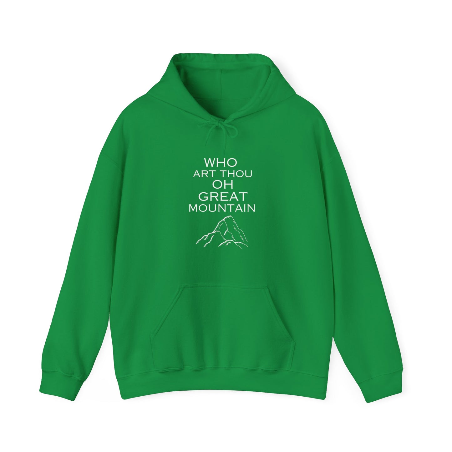 Who Art Thou Oh Great Mountain Unisex Heavy Blend™ Hooded Sweatshirt