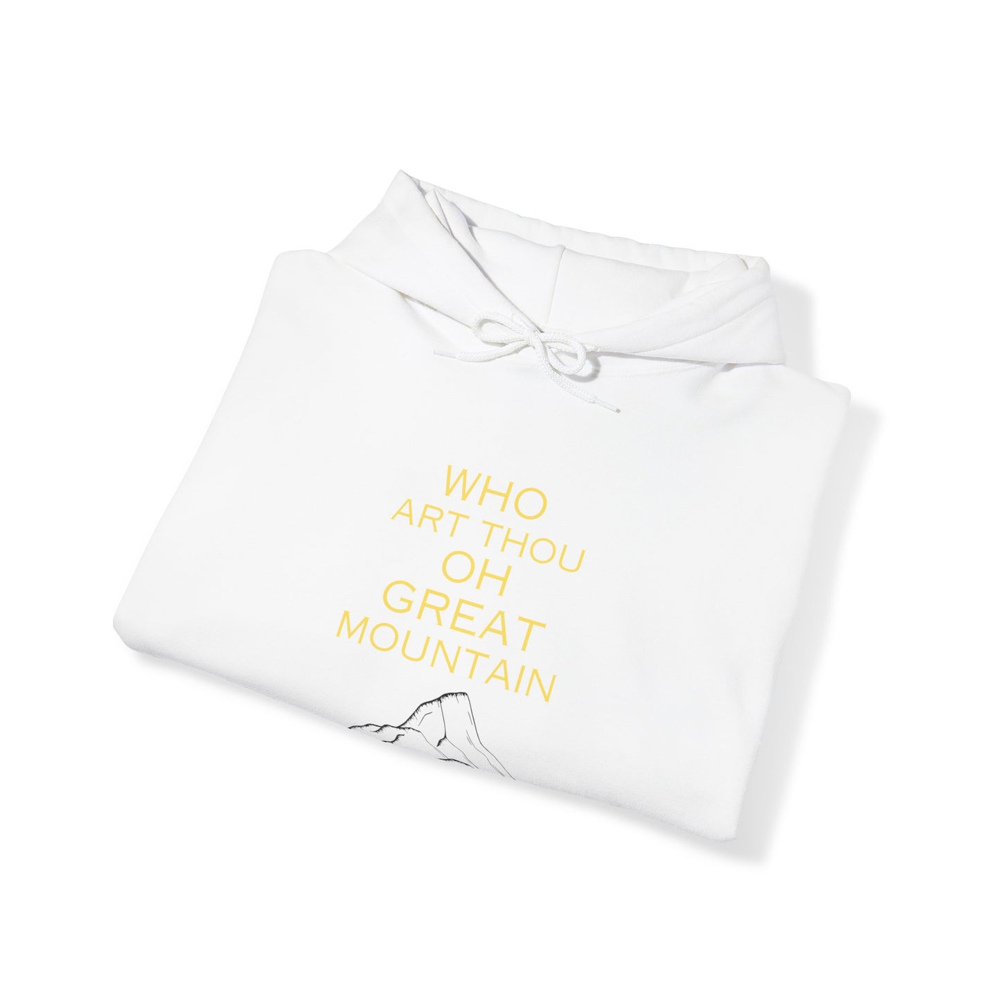 Who Art Thou Oh Great Mountain Unisex Heavy Blend™ Hooded Sweatshirt