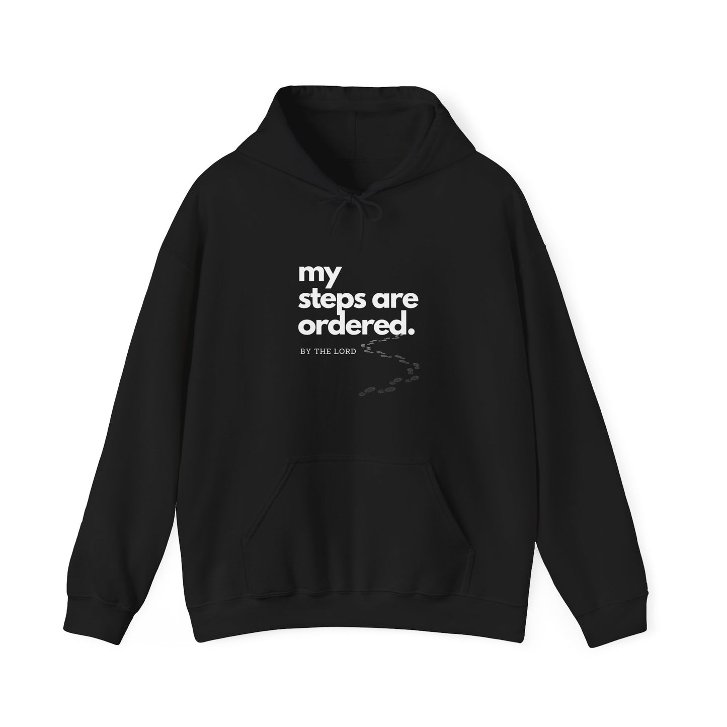 My Steps Are Ordered by The Lord Unisex Heavy Blend™ Hooded Sweatshirt