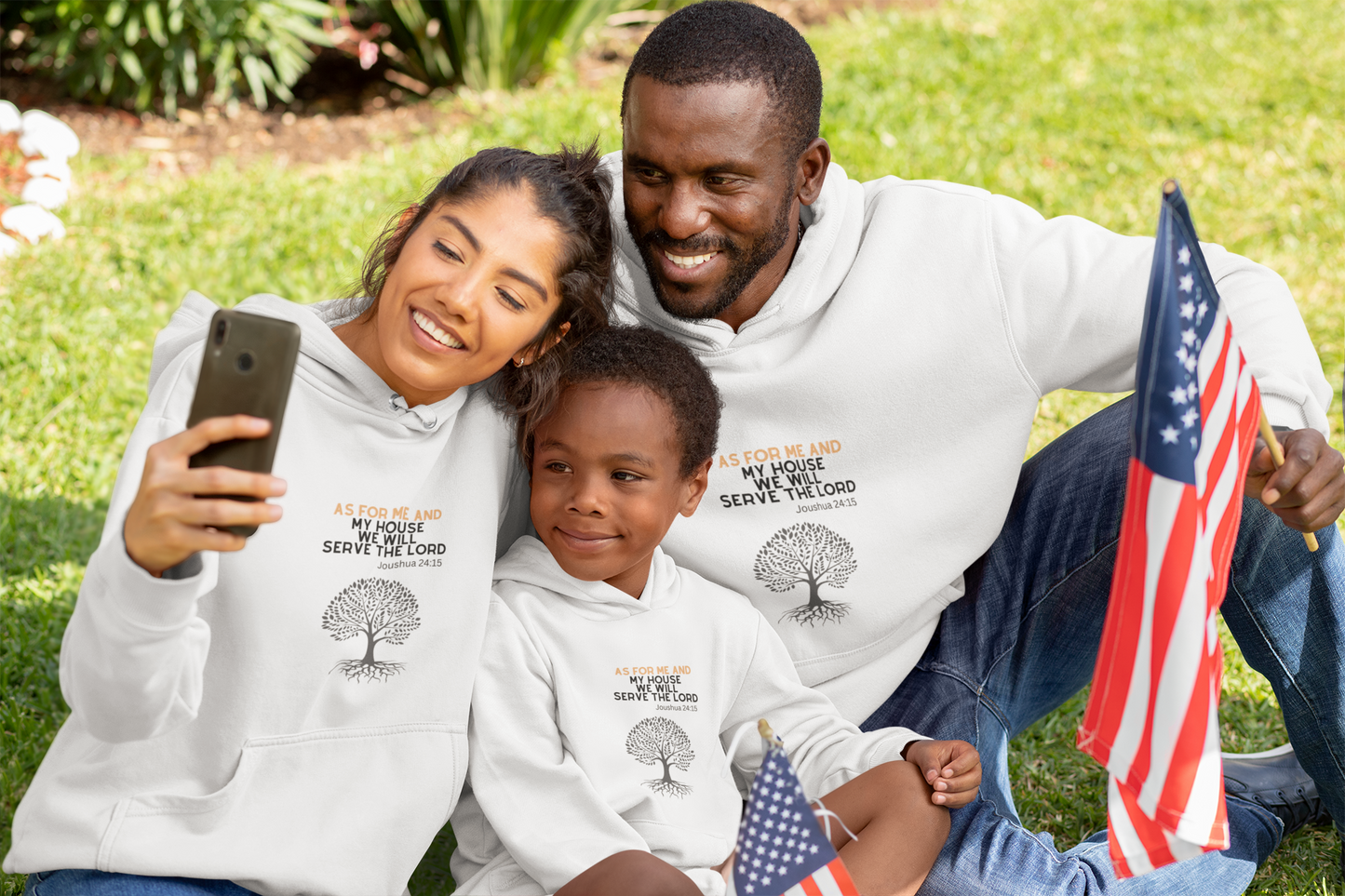 As for me and my family Unisex Heavy Blend™ Hooded Sweatshirt