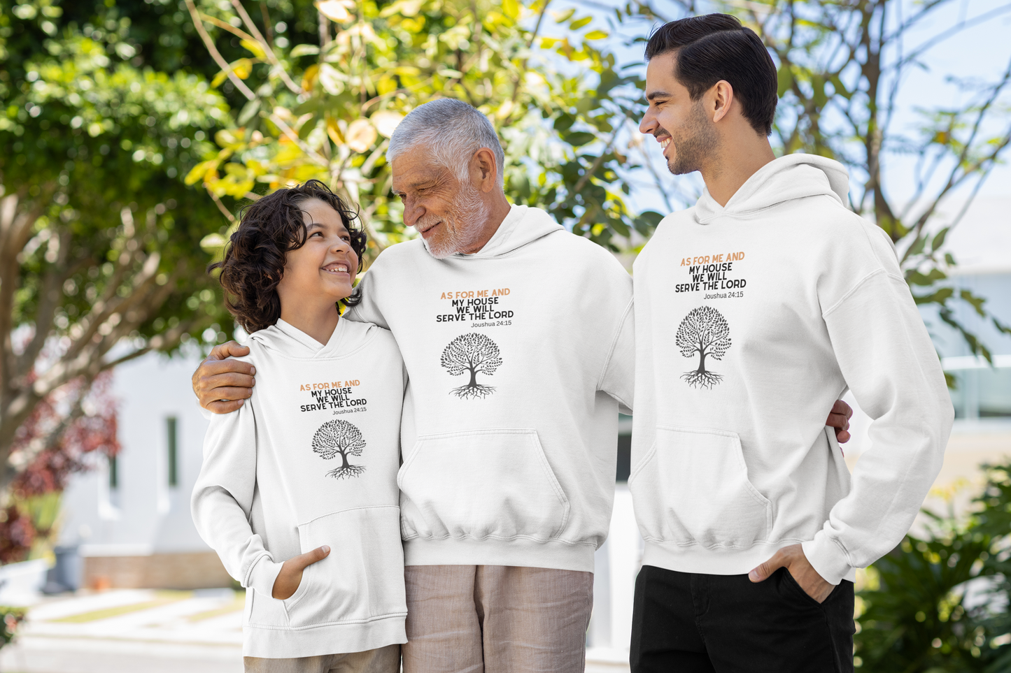 As for me and my family Unisex Heavy Blend™ Hooded Sweatshirt