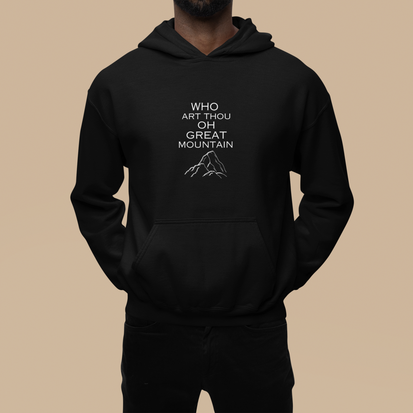 Who Art Thou Oh Great Mountain Unisex Heavy Blend™ Hooded Sweatshirt