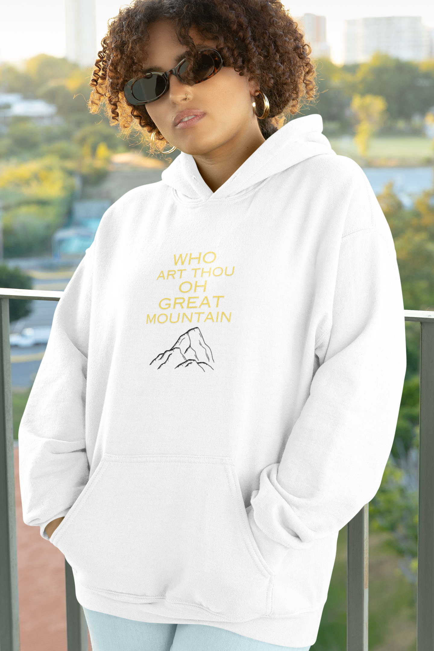 Who Art Thou Oh Great Mountain Unisex Heavy Blend™ Hooded Sweatshirt